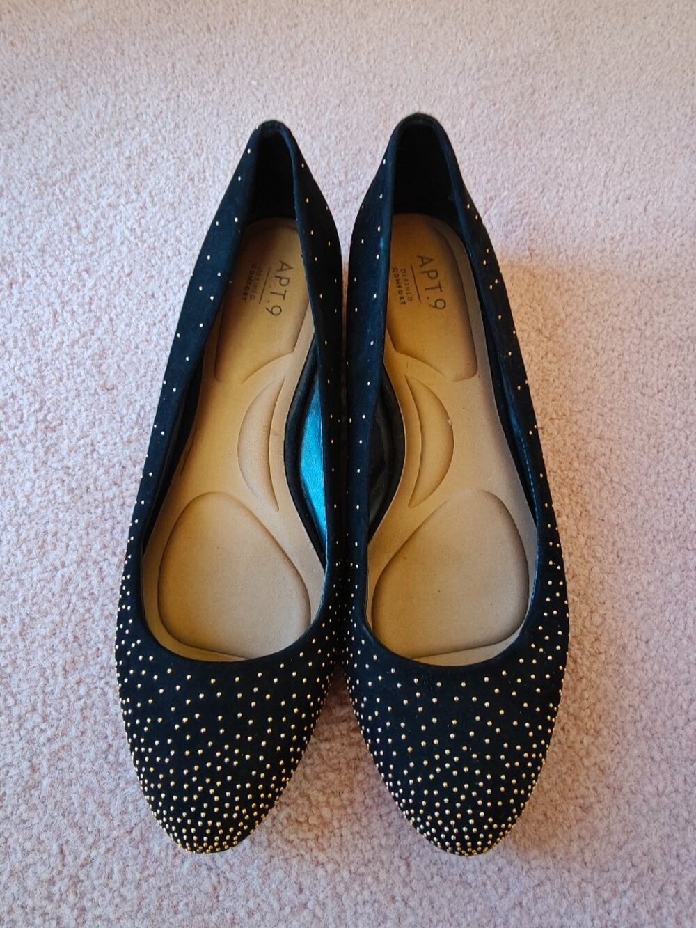 Apt. 9 Black/Gold shoes, size 9, new